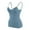 Blue, variant on Shelf Bra Camisoles Adjustable Spaghetti Strap Tank Tops Basic Layer
