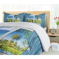thumbnail image 5 of Ambesonne Summer Duvet Cover Set, Rural Lake River View, 2-Calking, Slate Blue Green White, 5 of 7