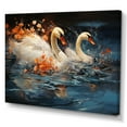 thumbnail image 2 of Designart "Journey Of The Swans I" Animals Swans Canvas Prints, 2 of 7