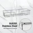 thumbnail image 4 of Organizador combinado de almacenamiento para baño y ducha con ventosa, sin daños, cesta de alambre inoxidable para accesorios de cocina y baño, paquete de 2, 4 of 5