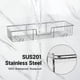 thumbnail image 4 of Organizador combinado de almacenamiento para baño y ducha con ventosa, sin daños, cesta de alambre inoxidable para accesorios de cocina y baño, paquete de 2, 4 of 5