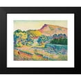 thumbnail image 2 of Henri-Edmond Cross 14x12 Black Modern Framed Museum Art Print Titled - Landscape with Cap Negre (1906), 2 of 5