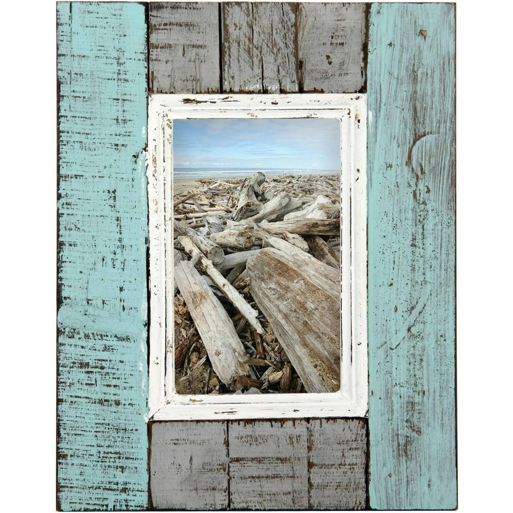 Mainstays Distressed Wood Tabletop Picture Frame, 4x6