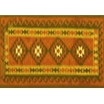 thumbnail image 1 of Ahgly Company Machine Washable Indoor Rectangle Oriental Yellow Traditional Area Rugs, 2' x 4', 1 of 4