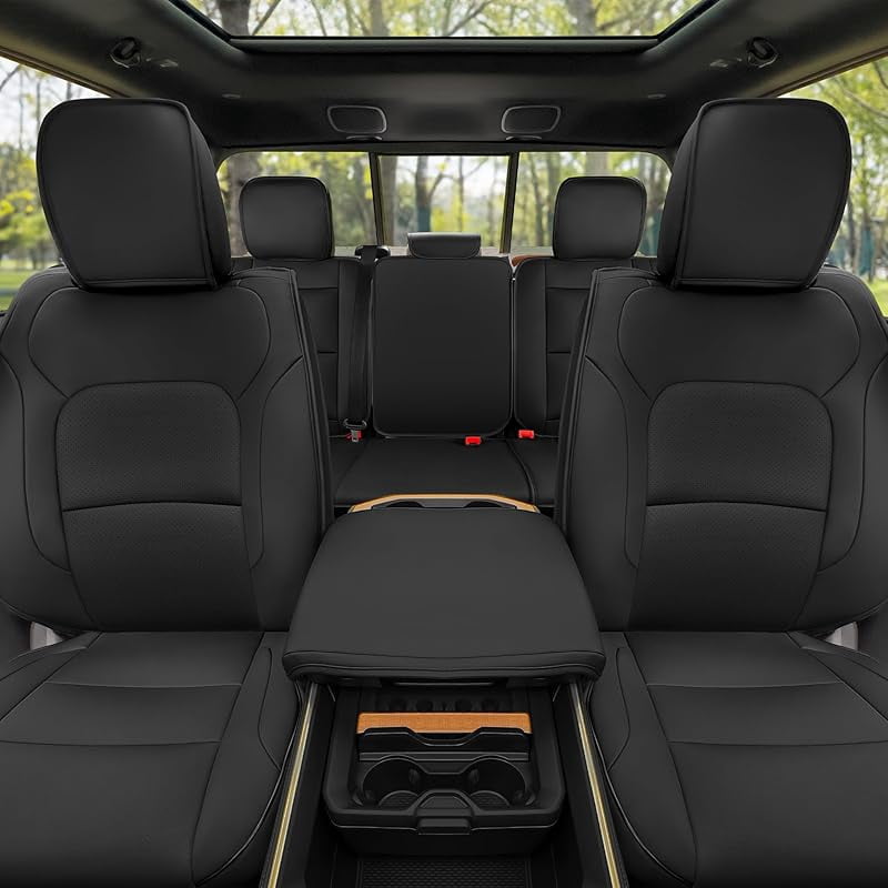 Seat Covers for 2007-2013 & 2019-2025 Chevy Silverado/GMC Sierra 1500 Crew Cab & 2020-2025 Chevrolet/GMC 2500HD/3500HD|Full Set for Truck |Front & Rear, Black