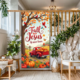 thumbnail image 4 of Autumn Leaves Fall for Jesus Inspirational Christian Pumpkin Banner for Church Event Outdoor Decoration Gathering, 4 of 8