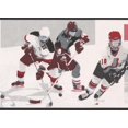 thumbnail image 1 of Fond d'Écran Vintage Hockey Noir Blanc Rouge Bord Rétro, Rouleau 15' x 7'', 1 of 3