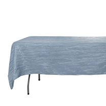 Efavormart 60" X 102" - Dusty Blue Accordion Crinkle Taffeta Rectangular Table Cover - Perfect for Wedding Ceremonies, Parties, Upscale Occasions, Birthday Celebrations, and Any Special Event