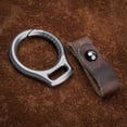 thumbnail image 5 of 2X Titanium Alloy Keychain Car Keychain Pendant Cowhide Strap Pendant Men's Gift Gift, 5 of 5