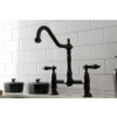 thumbnail image 3 of Kingston Brass KS1175AL Heritage Bridge Kitchen Faucet, Oil Rubbed Bronze, 3 of 5