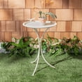 thumbnail image 3 of SAFAVIEH Kensi Solid Rustic Outdoor Patio Bird Bath, Pearl White, 3 of 10