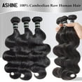 thumbnail image 2 of ASHINE 18 20 22 inch Raw Human Hair Bundles Body Wave Unprocessed for Women Natural Black 3 pcs Bundles, 2 of 7