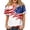 White(American Flag Stars Striped), variant on Summer Tops for Women 250 Anniversary USA Flag Short Sleeve Patriotic American Flag Stars Striped V Neck Button T Shirt 4th Of July Outfits for Women Business Work Shirts Khaki XL