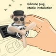 thumbnail image 6 of 2 Pcs Pilot Car Air Freshener, Cute Duck Car Vent Clip Air Freshener Automotive Air Outlet Fan Diffuser, Automotive Interiors Vent Decoration (Dog+Bear), 6 of 12