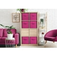 thumbnail image 3 of Sorbus 11" Collapsible Fabric Storage Cubes - 6 Foldable Bins with Handles for Clothes, Toys, Books (Pink), 3 of 6