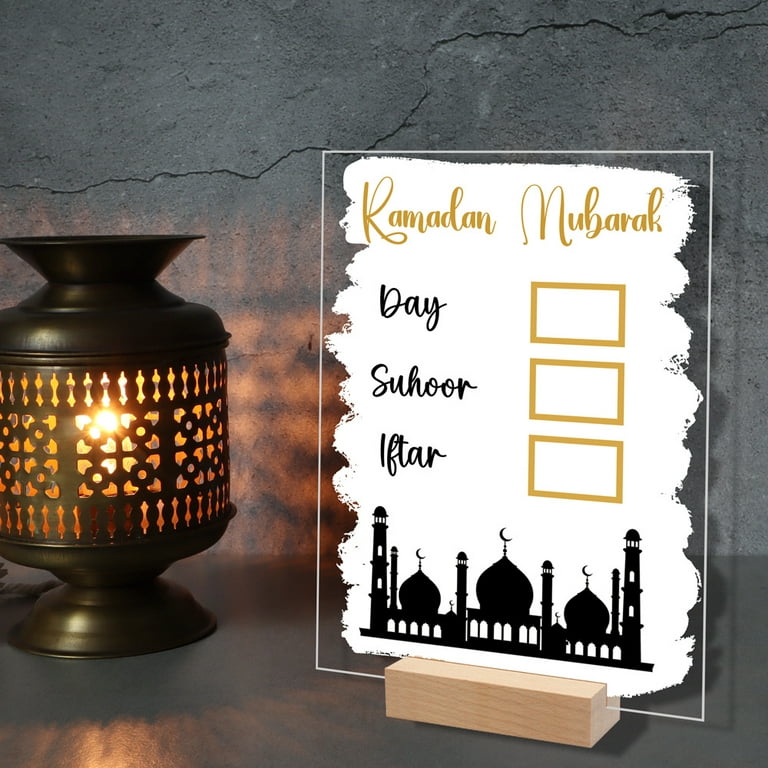 2024 Eid Mubarak Decor Ornament Light Eid Kareem Ramadan Decor for Hom