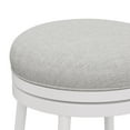thumbnail image 2 of Hillsdale Furniture Aubrie Metal Backless Bar Height Padded Swivel Stool, White, 2 of 7