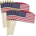 thumbnail image 2 of American Flag Hand Flagpole Gold Pointed Plastic Flagpole Portable and Outdoor Display, 2 of 7