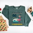 thumbnail image 4 of Ugly Sweater Flamingo - Women's Garment Dyed Sweatshirt, 4 of 12
