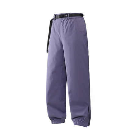 FNFYFH Mens Insulated Snow Pants Termal Waterproof Snowboard Ski Pants Thicken Warm Hiking Pants Winter Outdoor