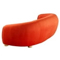 thumbnail image 5 of Sofa, Velvet, Orange, Modern Contemporary Urban Design, Living Lounge Room Hotel Lobby Hospitality, 5 of 7