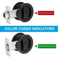thumbnail image 5 of Round Recessed Door Lock with Color Coded Indicators 2 3/8" Backset for 1 3/8 to 2 3/16 Thickness Door, Black 2 Pack, 5 of 7