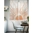 thumbnail image 4 of Abstract Sun Sheer Curtains 63 Inches Long 2 Panels Sunshine Lines Light Filtering Semi Sheer Window Curtains Drapes for Bedroom Living Room 52"x63", 4 of 7