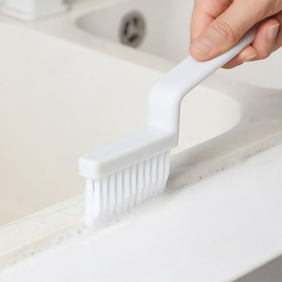 Cinvoph Cleaning Brush Mini Scrub Brush for Cleaning Window Track Silm Scrub Brush with Handle, Bathroom Kitchen Edge Corner Cleaning Brushes for Household Use