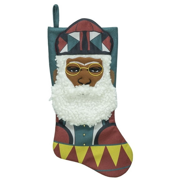 Black Paper Party Christmas King Christmas Stocking, 20"