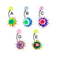thumbnail image 1 of Belly Button Ring With Silicone Koosh Ball, Layer Pattern,D, 1 of 1