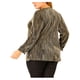 thumbnail image 3 of Blusa de fiesta metálica brillante de manga larga con brillo disco para mujer de tallas grandes Agnes Orinda 4X dorada, 3 of 8