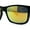 Yellow Logo Yellow Mirror, variant on Kush Color Mirror Classic Sport Horn Rim Rectangle Matte Black Sunglasses Red Logo Orange Mirror