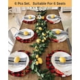 thumbnail image 4 of 13 Inch Round Placemats Set of 4, Red Plaid Christmas Non Slip Heat Insulation PP Table Mats, Santa Xmas Snowflake Farmhouse Washable Place Mats for Kitchen Dining Party Table Decor, 4 of 7