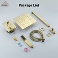 thumbnail image 3 of CASAINC 2-Function 10 in.Wall-Mounted Shower System in Brushed Gold, 3 of 10