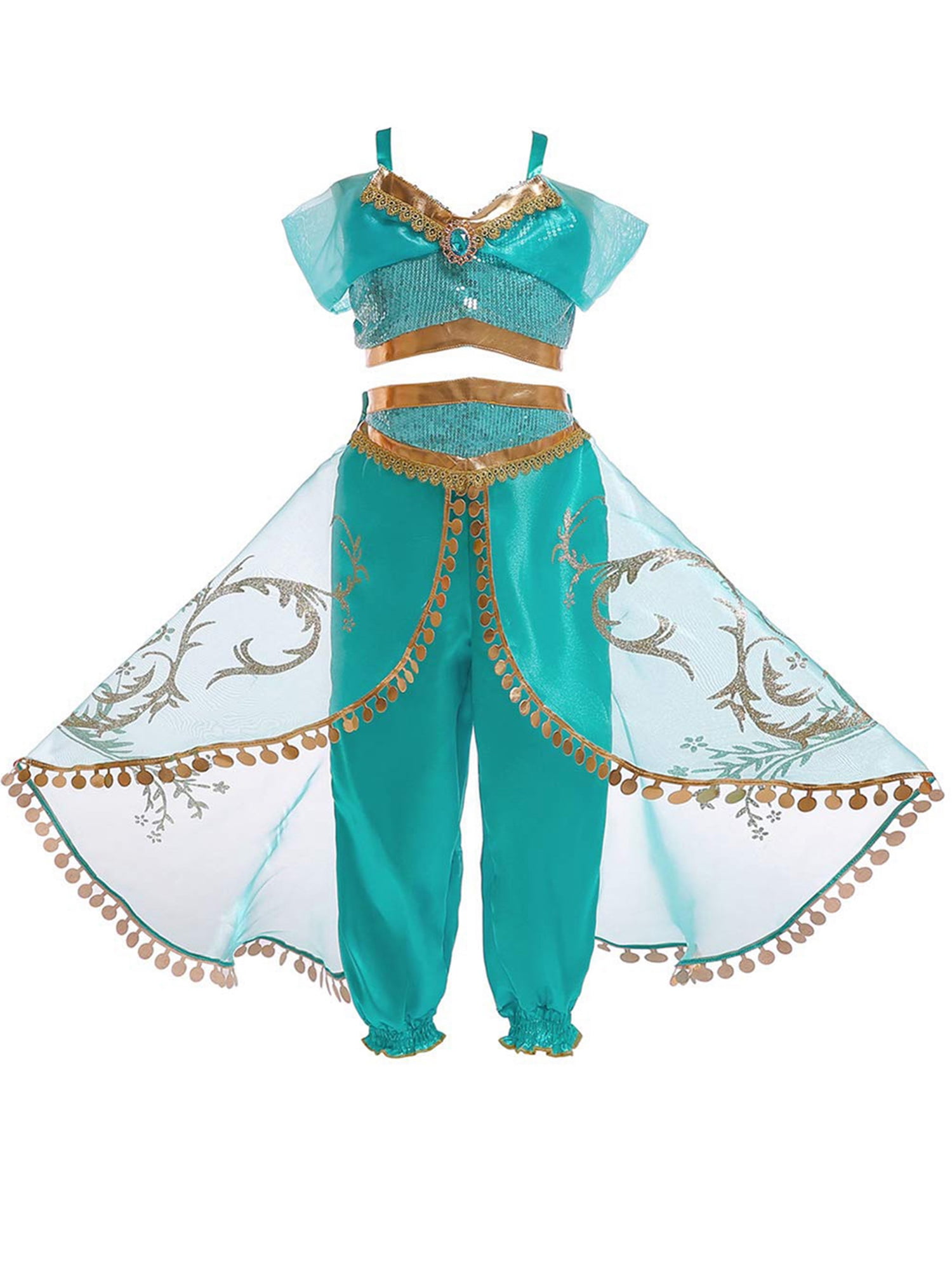 Jasmine Green Princess Costume Dress Up Set 