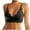 Black, variant on Lace Bras for Women Floral Lace V Neck Bralettes Wireless Underwear Daily Bra Athletic Bras for Lady Padded Blue M