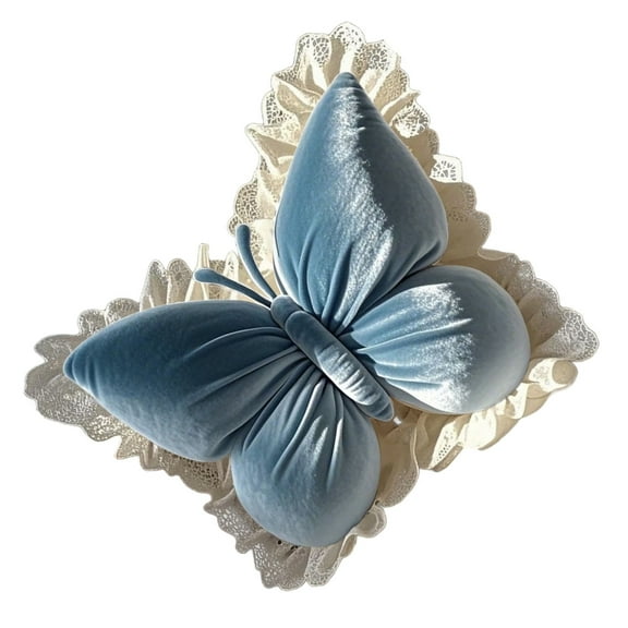 Decorative Butterfly Shape Throw Pillow Soft Polyester Embroidery Detail for Home Car Interior