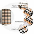 thumbnail image 5 of Extra Long Shower Curtain 72x84 Inch, Orange Black Plaid Shower Curtain Waterproof Bathroom Decor Farmhouse Orange Black Checkered Fabric Bath Curtain Set Accessories with Hooks, 5 of 6
