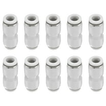 10pcs 5/16" x 1/4" Pneumatic Push to Connect Fittings Straight Union, White