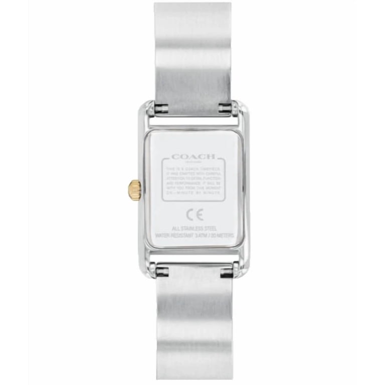 Coach Allie 14503381 Silver White Logo Dial Two Tone Bangle  display picture 1