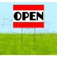thumbnail image 1 of Open (18" x 24") Yard Sign, Includes Metal Step Stake, 1 of 6