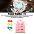 thumbnail image 3 of Sewing Button Lacing Toy, Clothes Lacing Toys Safe Wooden 3PCS Interesting  For Preschool, 3 of 8