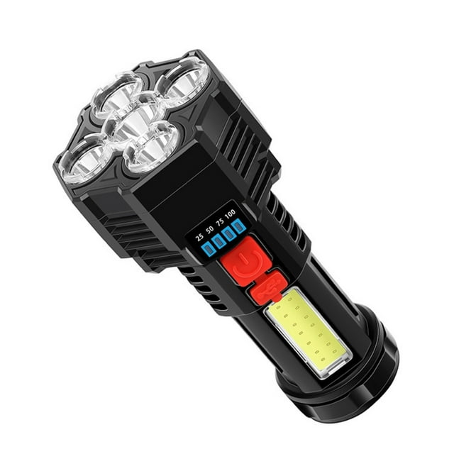 Birdeem Portable Flashlight Rechargeable Super Bright Outdoor Home 5 Led Wick Long-Range Light Patrol Flashlight Handheld Light