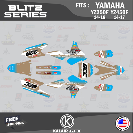 Kalair GFX Graphics Kit for Yamaha YZ450F (2014-2017) Blitz Series Kalair GFX Graphics Kit for Yamaha YZ450F (2014-2017) Blitz Series