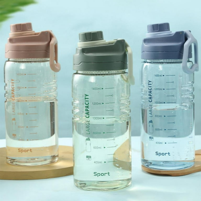 BUY NOW, 1000ML-1500ML Thickened Glass Lid Water Bottle