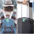 thumbnail image 5 of Square 2Pack PU Leather Teal Mama Llama Cruise Luggage Tag with Privacy Cover and Name ID Tag for Travel Handbags Backpacks Luggage Tags, 5 of 6