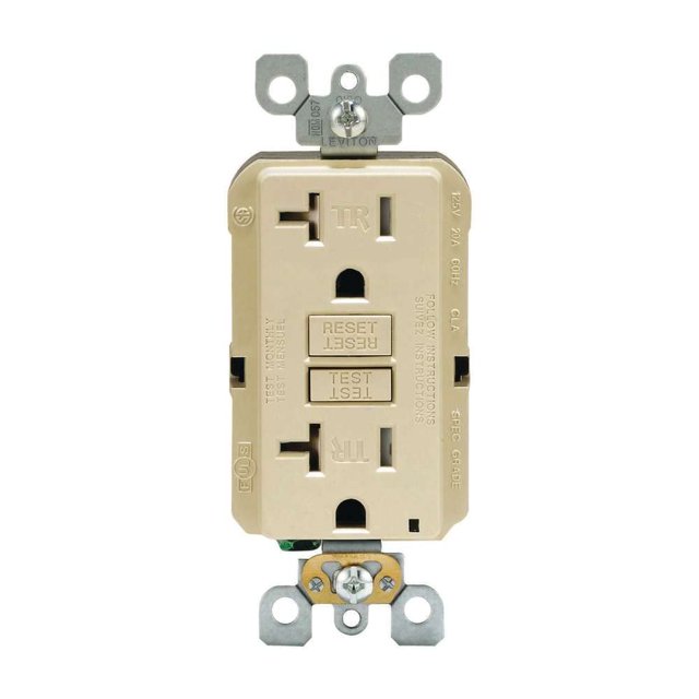 Toma eléctrica Leviton R01-GFTR2-0KI 20A GFCI Autotest