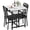 White & Square, variant on Cvortll Dining Table for 2, Wooden Dinner Table Sets, 3-Piece Industrial Square Dinette Set for Dining Room, Small Space, Black