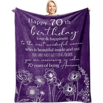 70th Birthday Gifts for Women Blanket 60''''x50'''', 70th Birthday Decorations, Best Gift for 70 Year Old Woman, Happy 1954 Birthday Gift for Mom/Wife/Grandma/Friends, Turning 70 Gift Throw Blanket