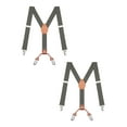 thumbnail image 1 of Buyless Fashion Lot de 2 Bretelles Ajustables pour Enfants - Sangles Élastiques de 26 Pouces 1 Pouces - Dos en Cuir en Forme de Y - 5151-2, 1 of 7